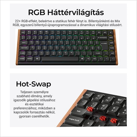 Keychron K3 Ultra 8K Bluetooth / vezeték nélküli magyar Milk POM Brown mechanikus billentyűzet fekete [ah:11736282390bcd3a49d455d5f581a3b6c8d0aa5d9f4fccffa95c6a61cfe951de] [ah-transfer:1f4ced05e3e840faad9ca524774d96c0]