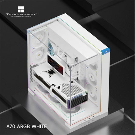 Thermalright A70 ARGB ablakos Mid Tower számítógépház, fehér, tápegység nélkül [ah:13d4d81c0836e514710254c7e4dc36103f93fc9f4c135450c9acf32ba92fdf46] [ah-transfer:ef4bff4efc344ce5a9558eb34e563f5a]