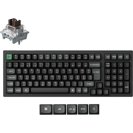 Keychron K4 Ultra 8K Bluetooth / vezeték nélküli magyar Apex Brown mechanikus billentyűzet fekete [ah:187cf83362e5b86a3a3c689561bf55ca94aa2bd793ac89c1e81c249ecadc1ac0] [ah-transfer:b79bf9e358fb461ca088663953de7e7d]
