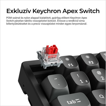 Keychron K8 Ultra 8K Bluetooth / vezeték nélküli magyar Apex Brown mechanikus billentyűzet fekete [ah:1dce0fd15124d11caeddc30909097ffe0bd8ec76c6b87b81d48a9e65bbac872d] [ah-transfer:62c185c00a2246f49da8d6b300031e2f]