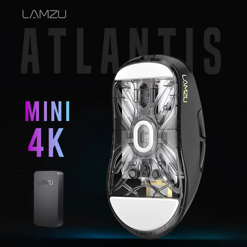 LAMZU Atlantis mini 4K optikai USB / vezeték nélküli gaming egér
