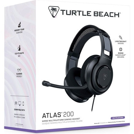 Turtle Beach Atlas 200 Multiplatform gaming fejhallgató headset fekete [ah:2c2dfcd62cef4c3599e5fe593fcecccefa9df136fe07290b0d81ff714153d2d6] [ah-transfer:ebb6d11295834987a910bdae08d32987]