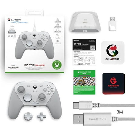 GameSir G7 Pro Tri-Mode Bluetooth / USB / vezeték nélküli gamepad játékvezérlő fehér [ah:4828521e974bd5a70ac9557c650e8379de277d200a3550289128f67c4fe35572] [ah-transfer:66a1da892f4d4691bb27c69f9604748e]
