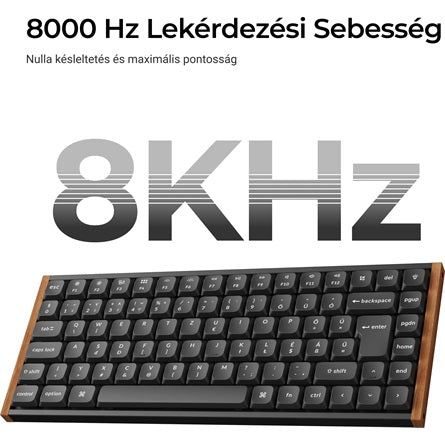 Keychron K3 Ultra 8K Bluetooth / vezeték nélküli magyar Milk POM Brown mechanikus billentyűzet fekete [ah:4e073610f4e416c2ada9a75a6850a6baae6626112495b345b33128300d8d0e1b] [ah-transfer:09a6ca24e14d40cebf8c13906a098a50]