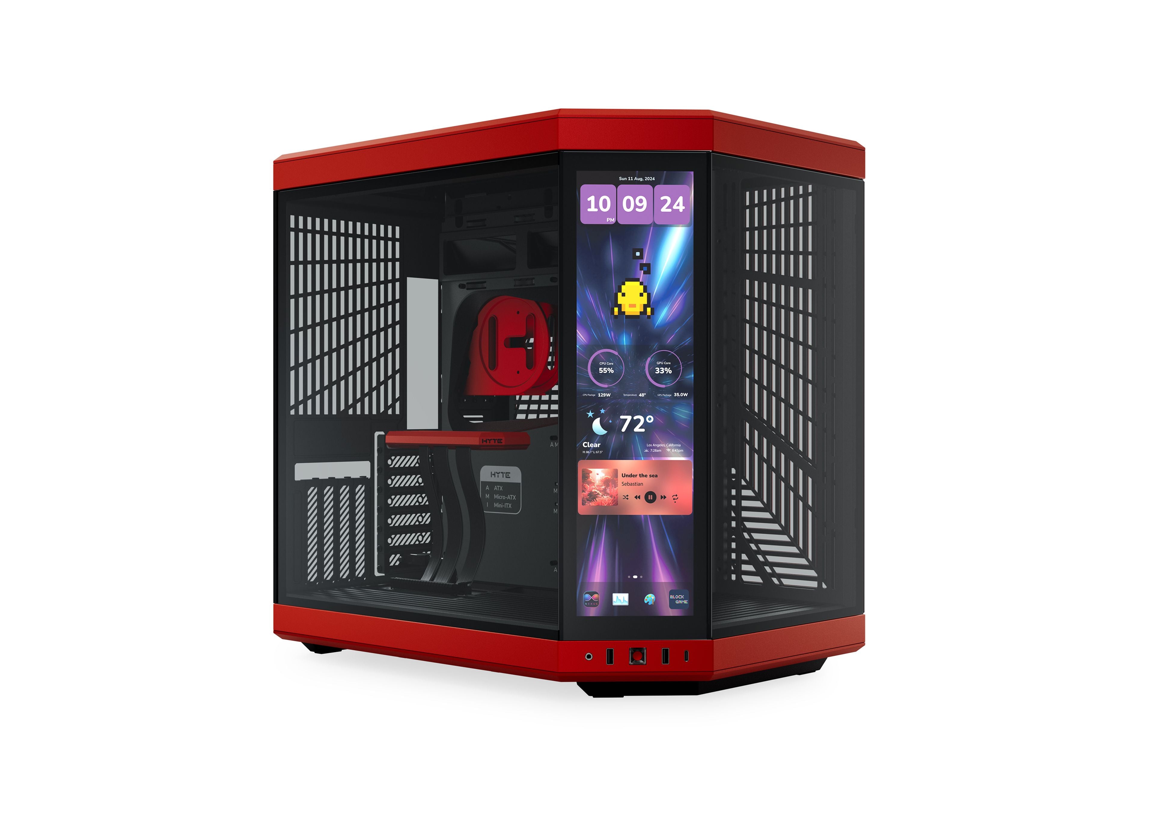 HYTE Y70 Touch Infinite táp nélküli ablakos Mid Tower számítógépház