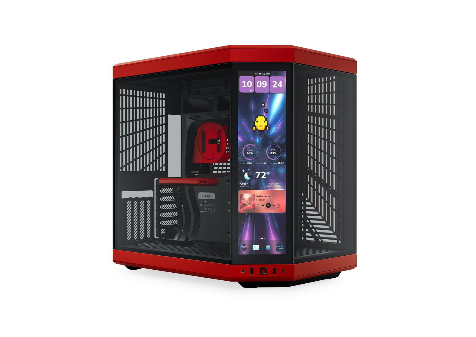 HYTE Y70 Touch Infinite táp nélküli ablakos Mid Tower számítógépház