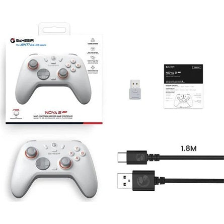 GameSir Nova Lite 2 Multiplatform  Bluetooth / USB / vezeték nélküli gamepad fehér [ah:6fc88c86a418a2d66cb1dd302d9d2f497a12621bf08d8d2c3e54e97305189849] [ah-transfer:a05c659eff5348deafa163639ecdafb9]