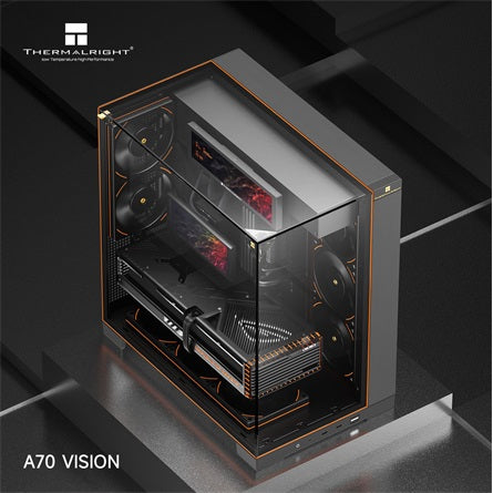 Thermalright A70 VISION ablakos Mid Tower számítógépház, fekete, tápegység nélkül [ah:7c5871201d891dfa6293f4d7774049878788ea3a399800711d37c6b787f0ed2c] [ah-transfer:ec080a7dae23402c89b8fddfcf0be8df]
