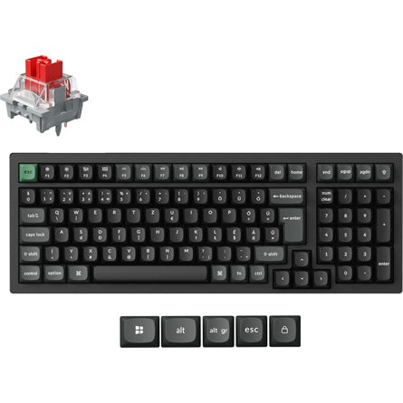 Keychron K4 Ultra 8K Bluetooth / vezeték nélküli magyar Apex Red mechanikus billentyűzet fekete [ah:8a380161c71109c0291265fd57baf4665a7298c370a371b7bd810480919121f9] [ah-transfer:3d4e743a428f4ff7b699894104164cf9]