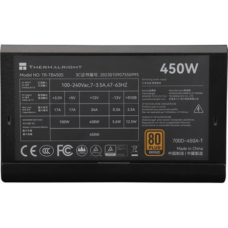 Thermalright TB-450S 450 W 80+ Bronze ATX tápegység [ah:8ca41c61850e15b008bc271efb4a3183995f8a2a25662e45e9e2fbb04866f826] [ah-transfer:f5b27175d06a4af48757d7f7dee1dbb4]