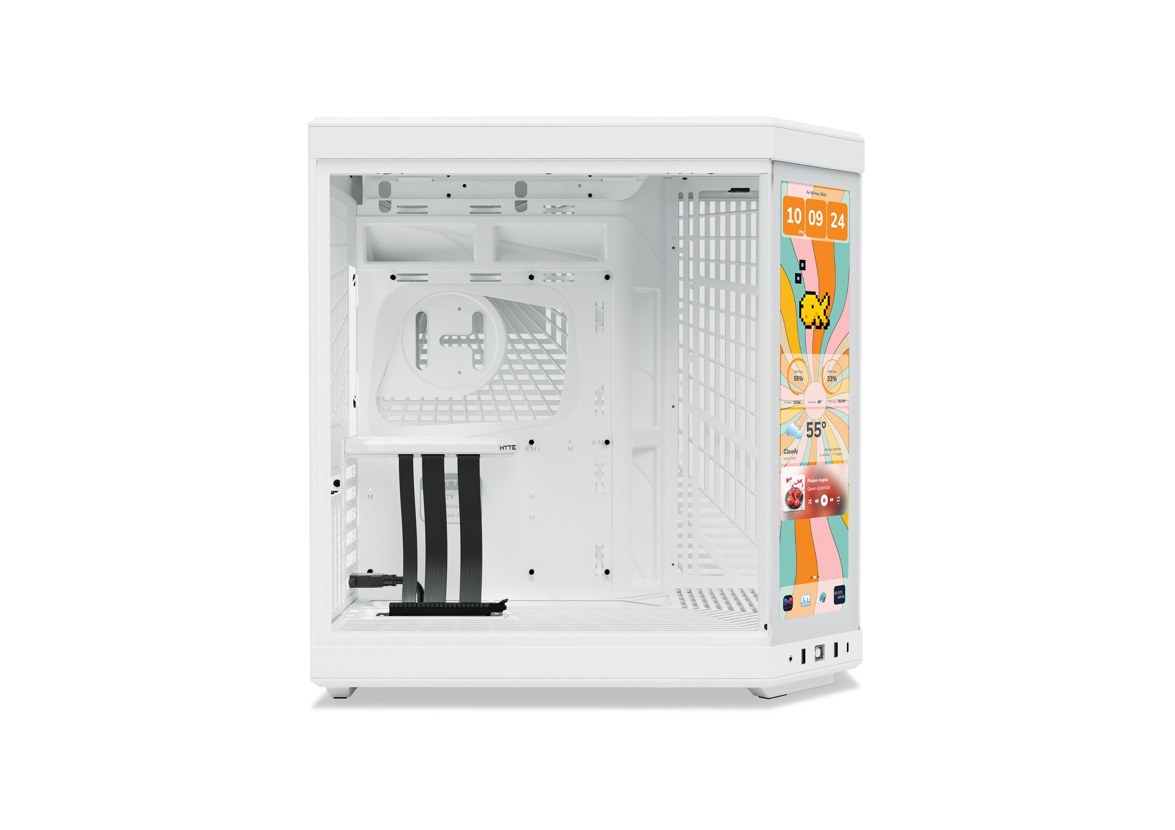 HYTE Y70 Touch Infinite táp nélküli ablakos Mid Tower számítógépház