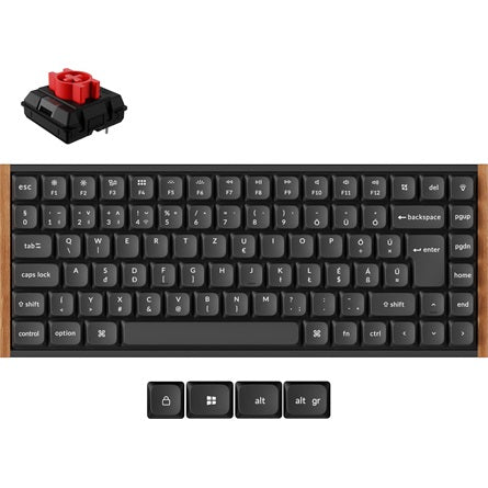 Keychron K3 Ultra 8K Bluetooth / vezeték nélküli magyar Milk POM Red mechanikus billentyűzet fekete [ah:8fd02fb314d94d93e31cde7f5714a42c0120b83372abe50c65e556e5c3f066d3] [ah-transfer:382891bb84d6424c9dae69f7bba7ab29]