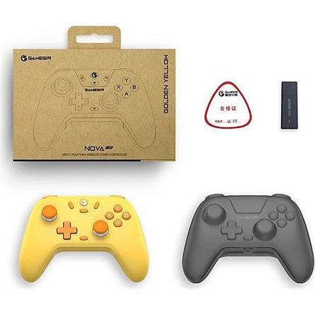 GameSir Nova Lite Multiplatform  Bluetooth / USB / vezeték nélküli gamepad játékvezérlő sárga [ah:9515b0fa74d976fee7bb48138842296d5d6b13c08480f402f3501d7175df81d8] [ah-transfer:76db62b80e4c47b3ae7cd063a898b051]