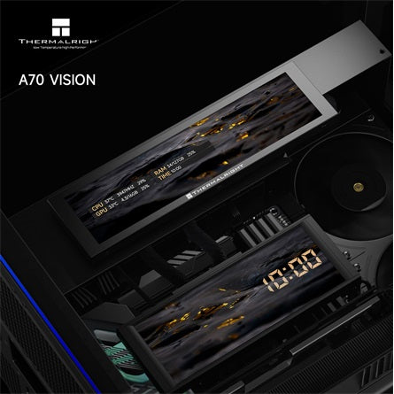 Thermalright A70 VISION ablakos Mid Tower számítógépház, fekete, tápegység nélkül [ah:98c2ce70761cb88d29b90fe4b128fedb82c873463ed1d56523728db70ca12f99] [ah-transfer:5566e3ba1d3e445195971e8d3d9999cd]