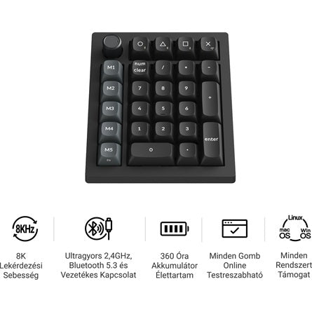 V0 Ultra 8K vezeték nélküli mechanikus numerikus billentyűzet [ah:102d9879106d5d757352bdac8a72cae4ae96784091d44d4cff613f3c30377fc8] [ah-transfer:6691a556455b474daeb8f383e8a6fc4d]