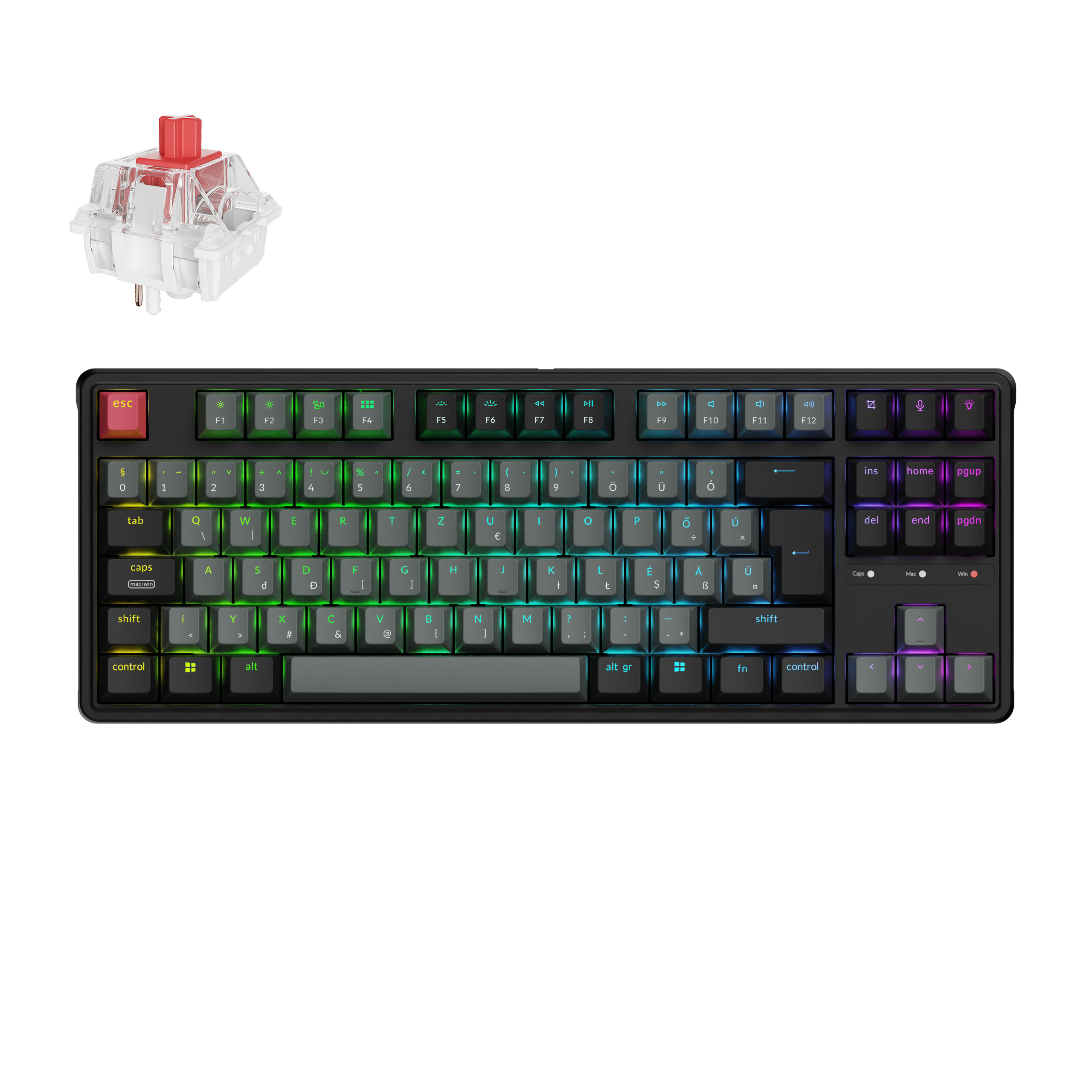 Keychron C3 Pro 8K - vezetékes mechanikus billentyűzet - ISO HU