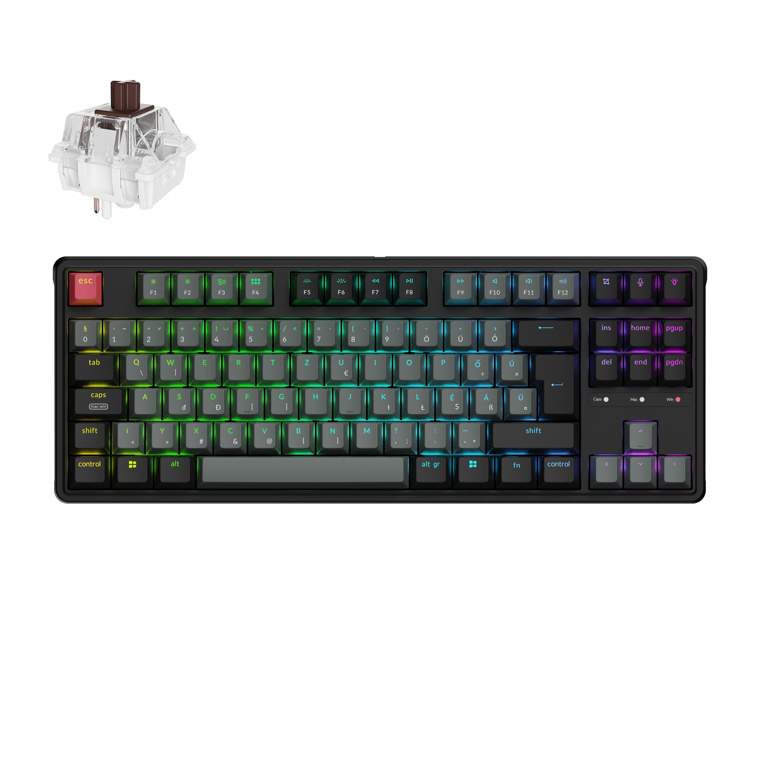 Keychron C3 Pro 8K - vezetékes mechanikus billentyűzet - ISO HU