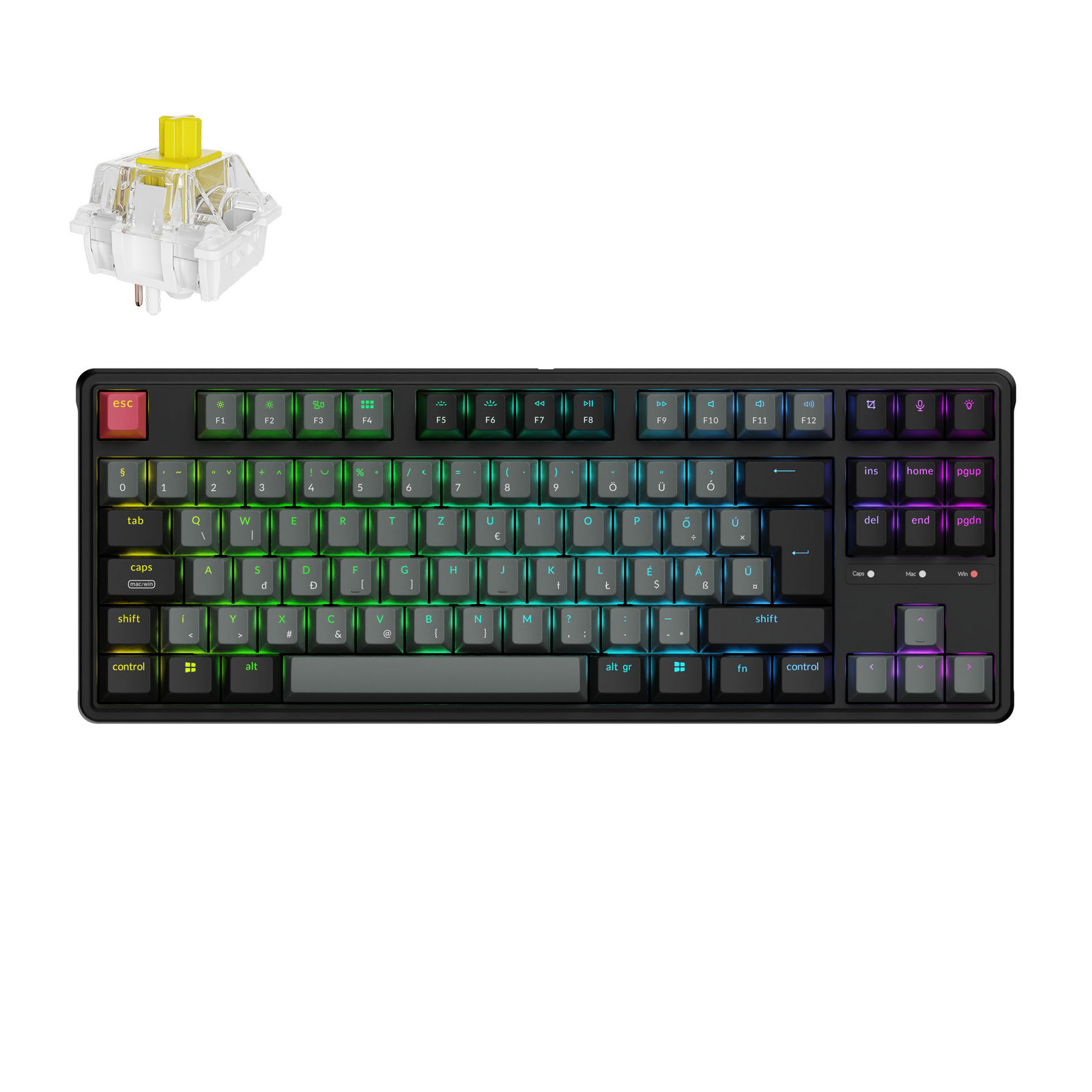 Keychron C3 Pro 8K - vezetékes mechanikus billentyűzet - ISO HU