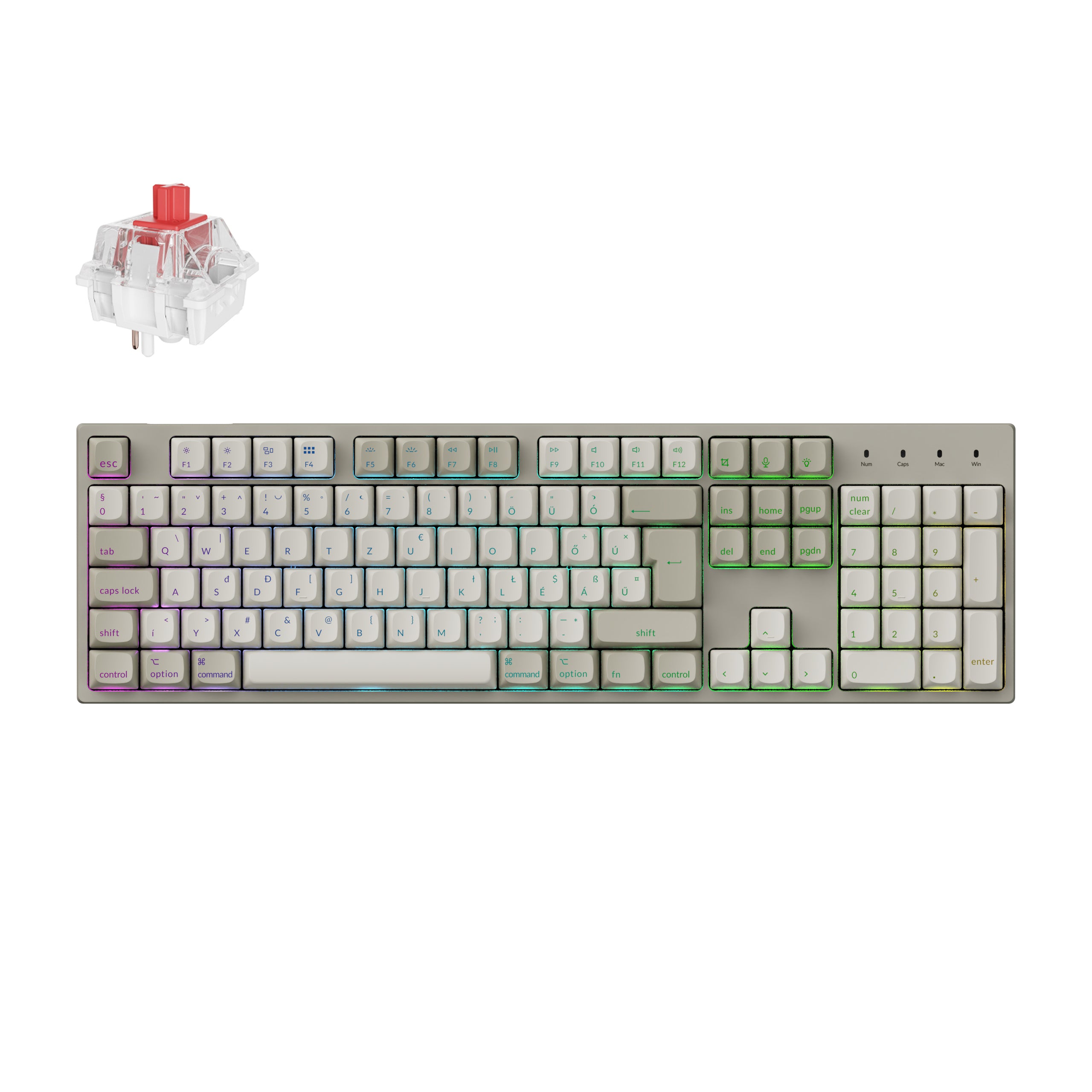 Keychron C2 Pro 8K - vezetékes mechanikus billentyűzet - ISO HU