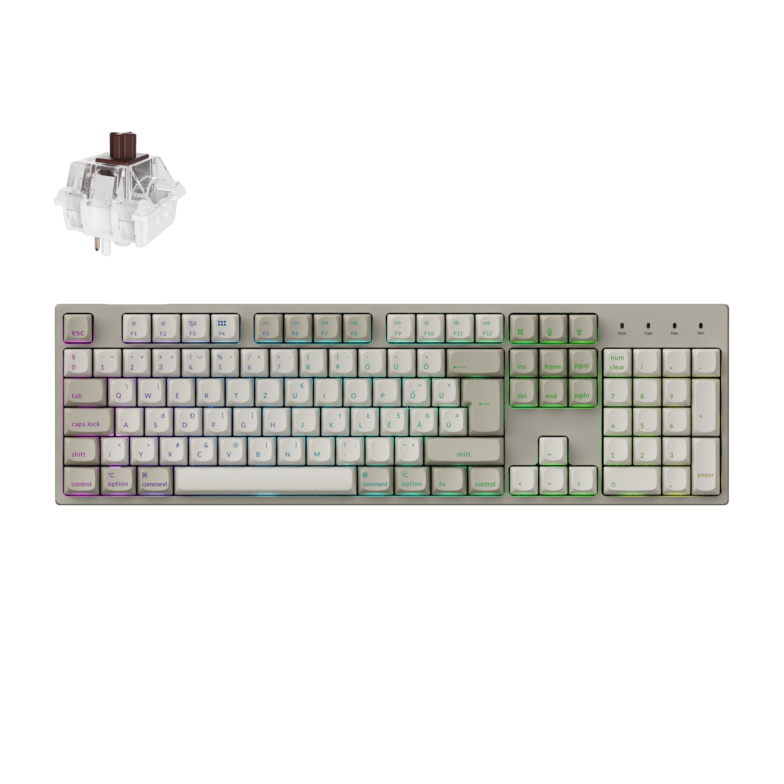 Keychron C2 Pro 8K - vezetékes mechanikus billentyűzet - ISO HU