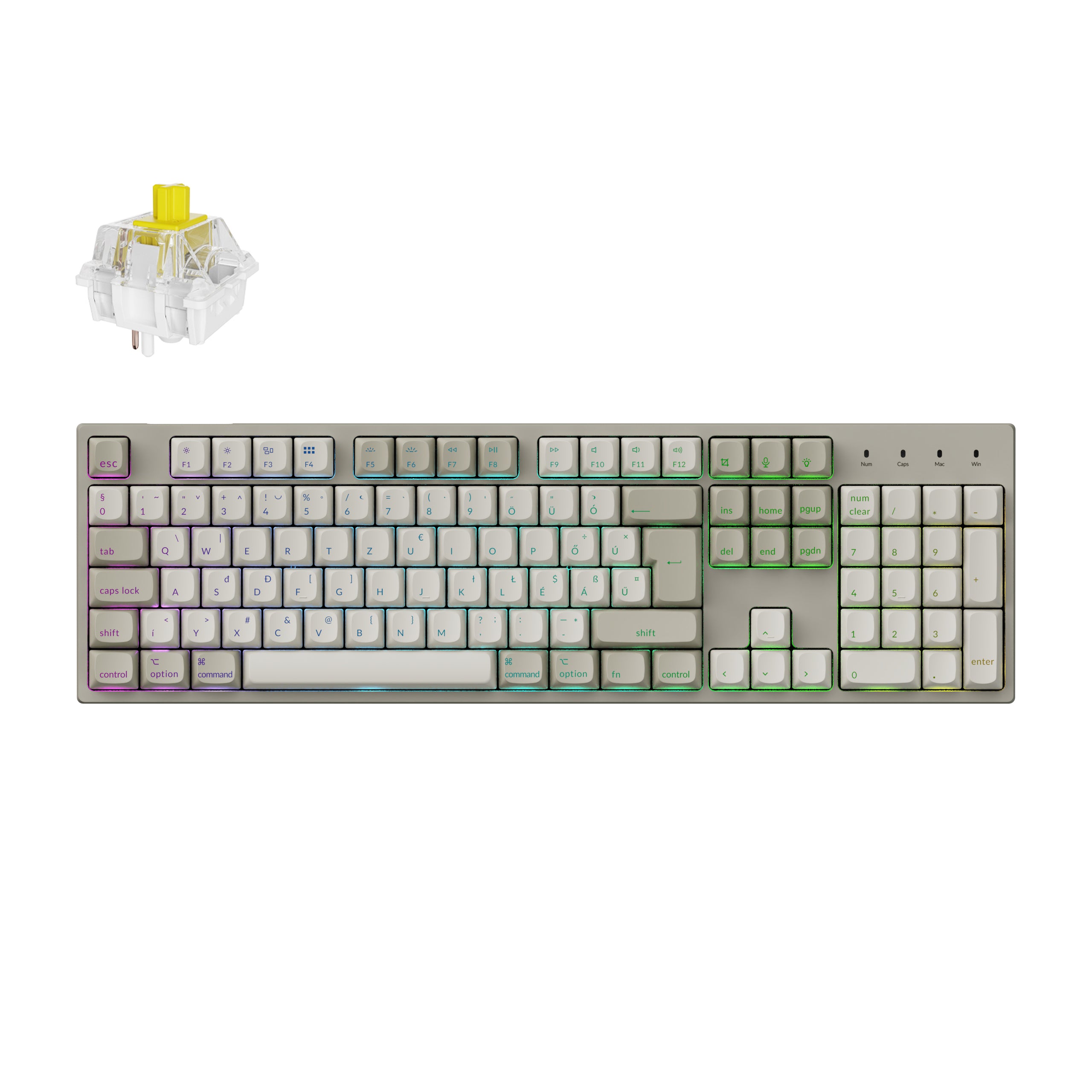Keychron C2 Pro 8K - vezetékes mechanikus billentyűzet - ISO HU