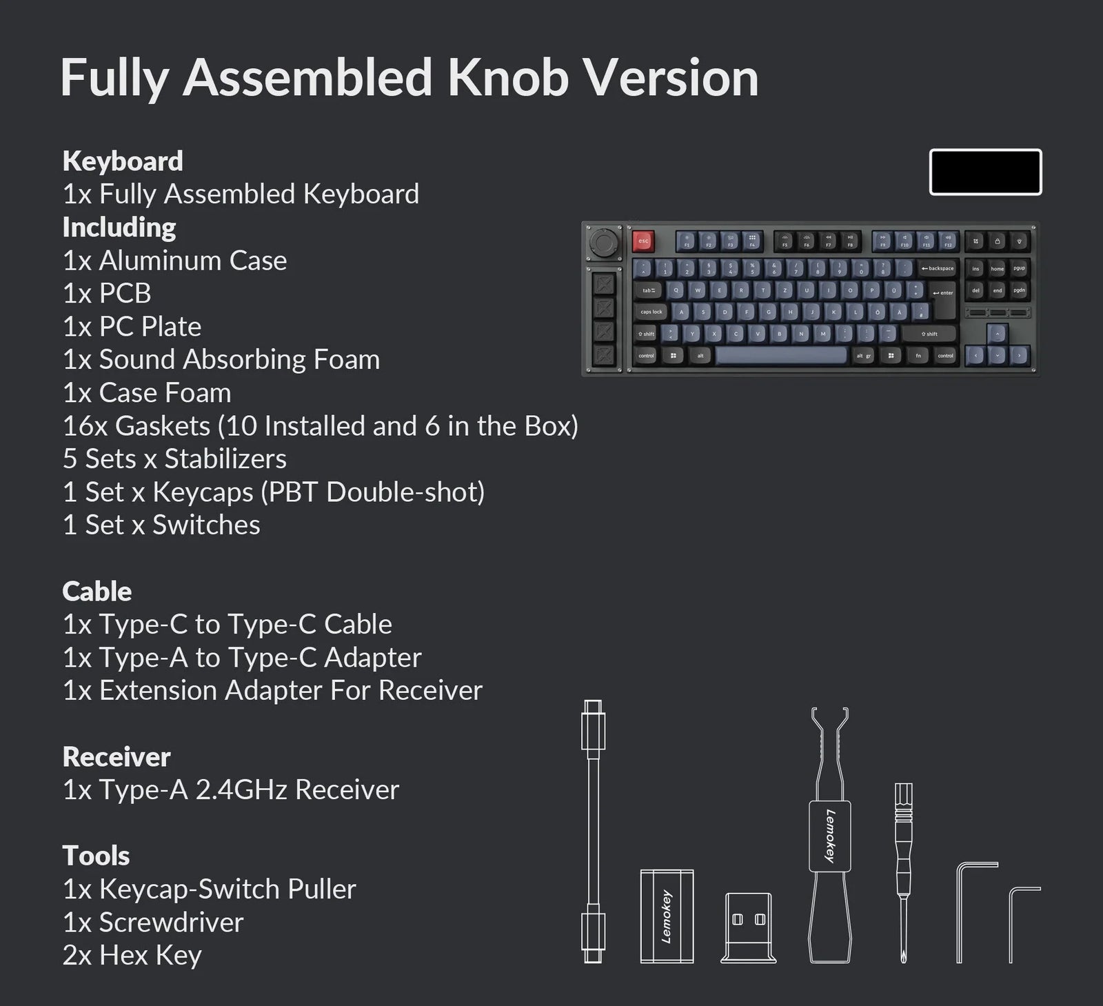 Keychron Lemokey L3 mechanikus billentyűzet