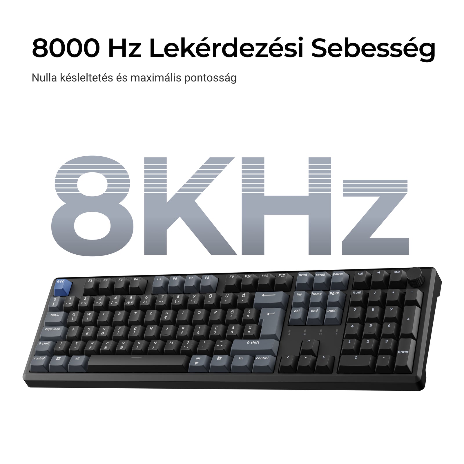 Keychron J5 HE Ultra - vezeték nélküli mechanikus billentyűzet - ISO HU