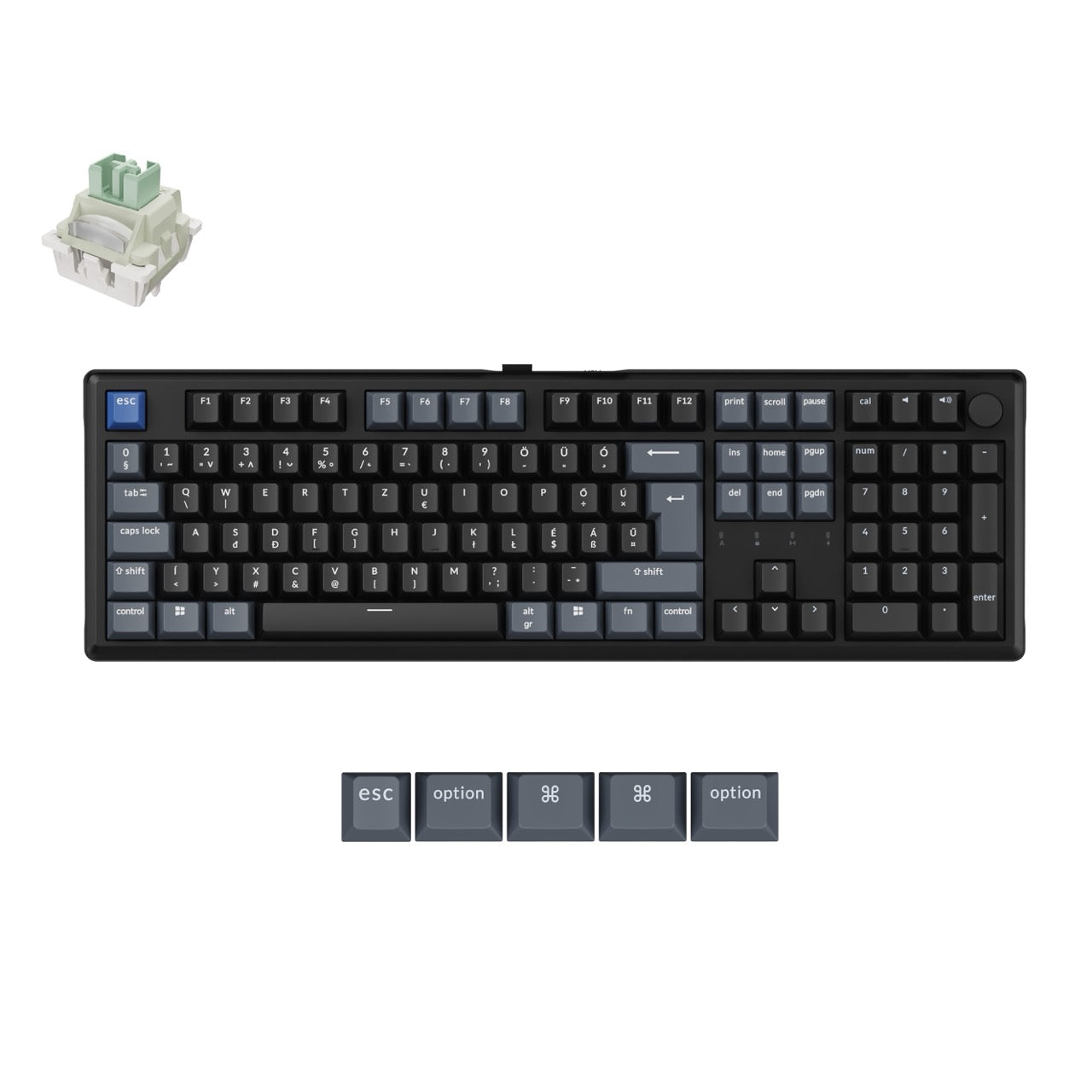 Keychron J5 HE Ultra - vezeték nélküli mechanikus billentyűzet - ISO HU