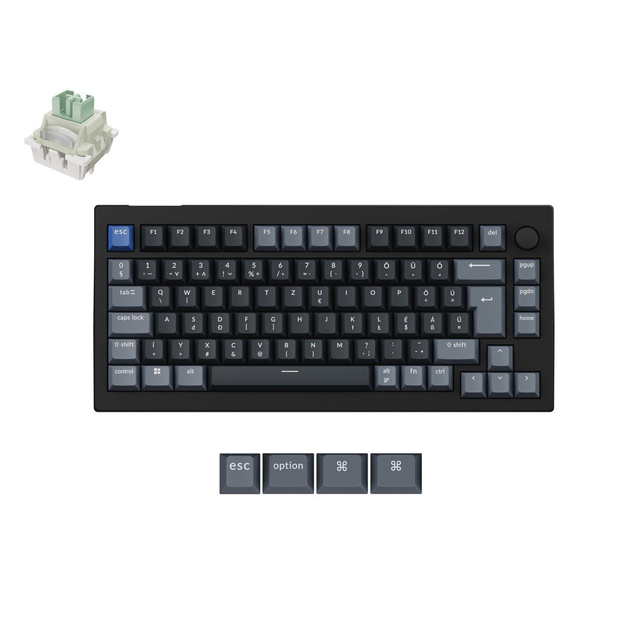 Keychron J8 HE 8K - vezeték nélküli mechanikus billentyűzet - ISO HU