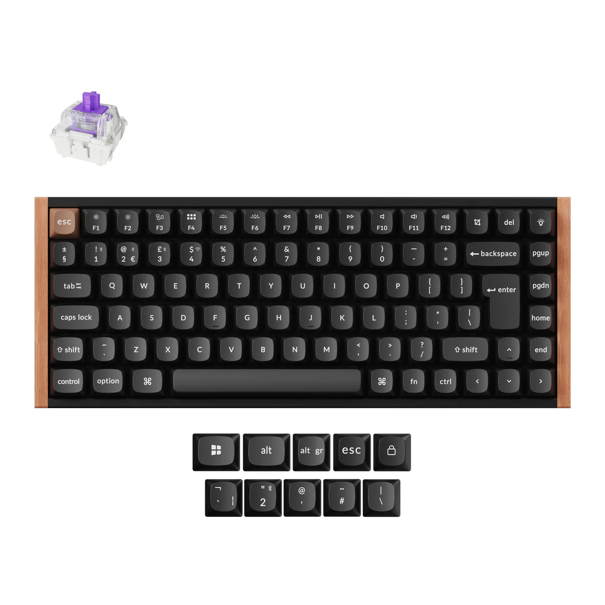 Keychron K2 HE vezeték nélküli mechanikus billentyűzet - ISO-HU