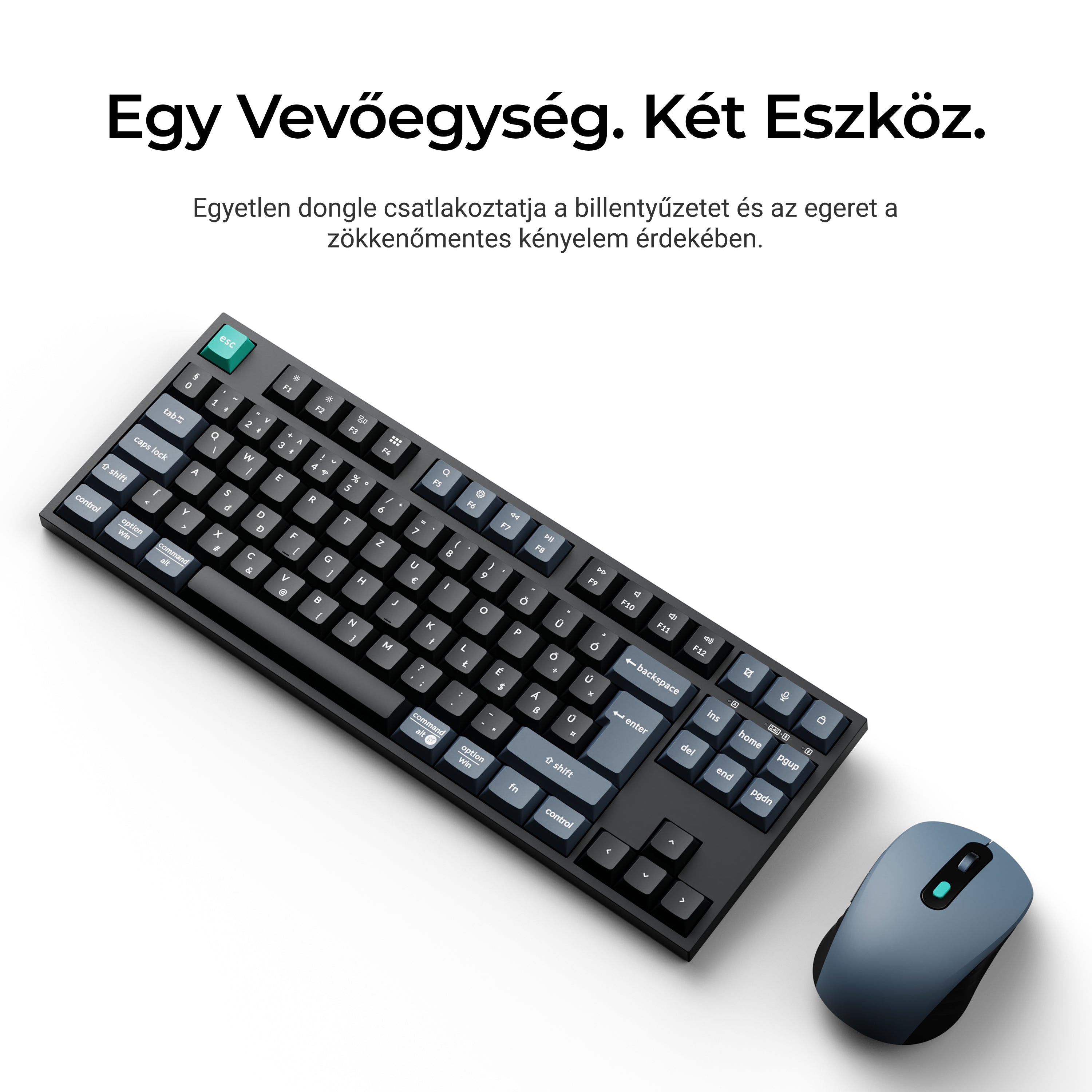 Keychron B33 billentyűzet és BM25 Egér - ISO HU wireless