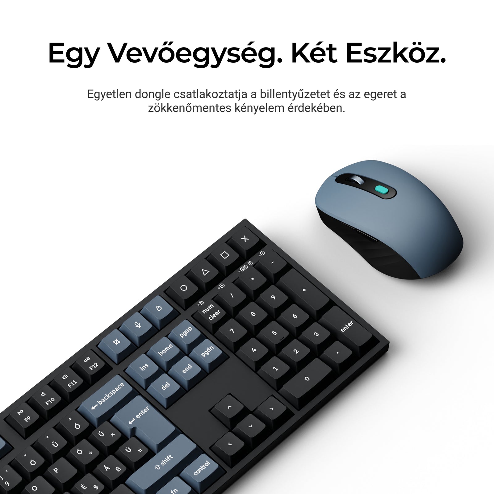 Keychron B36 billentyűzet és BM25 Egér - ISO HU wireless