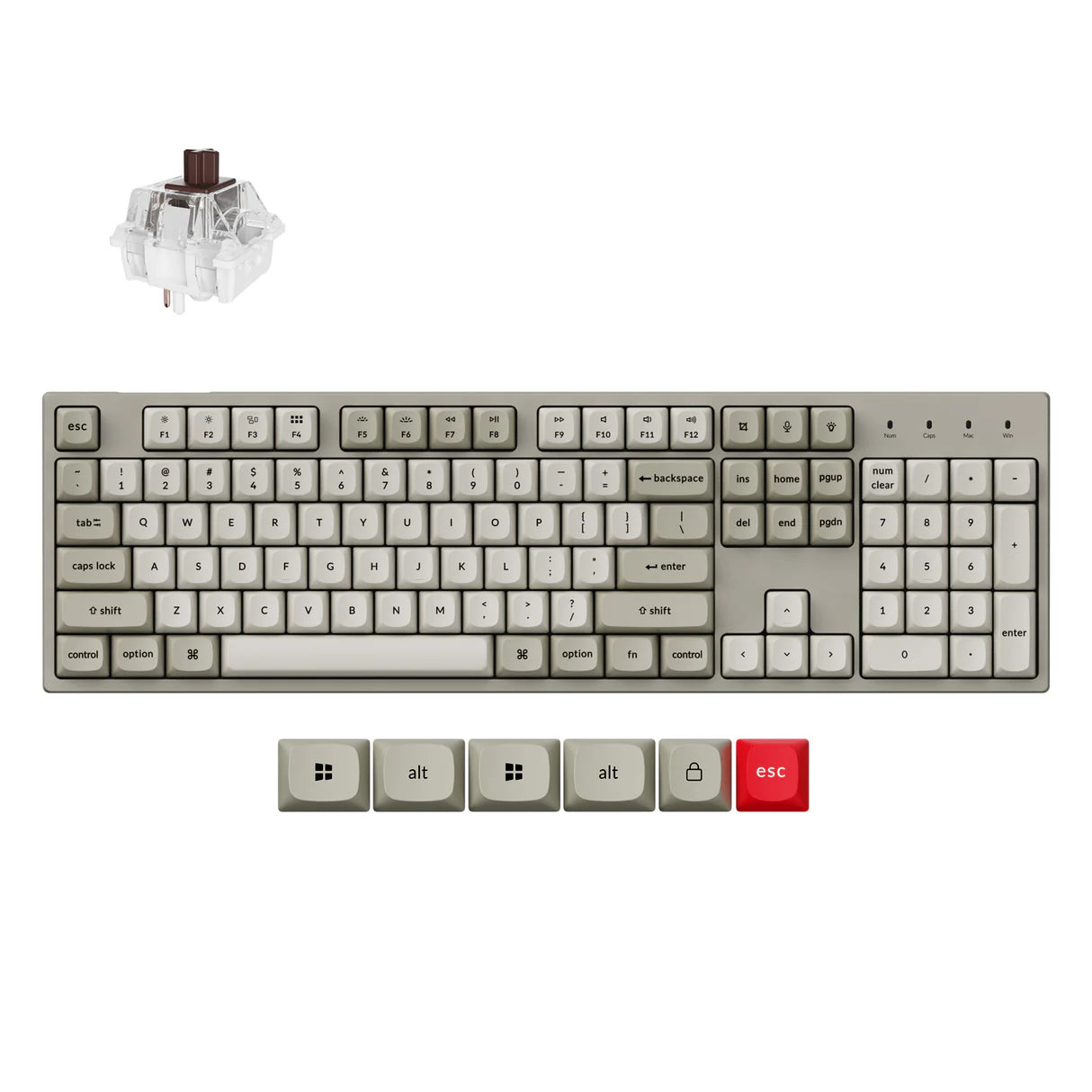 Keychron C2 Pro 8K - vezetékes mechanikus billentyűzet - ISO HU