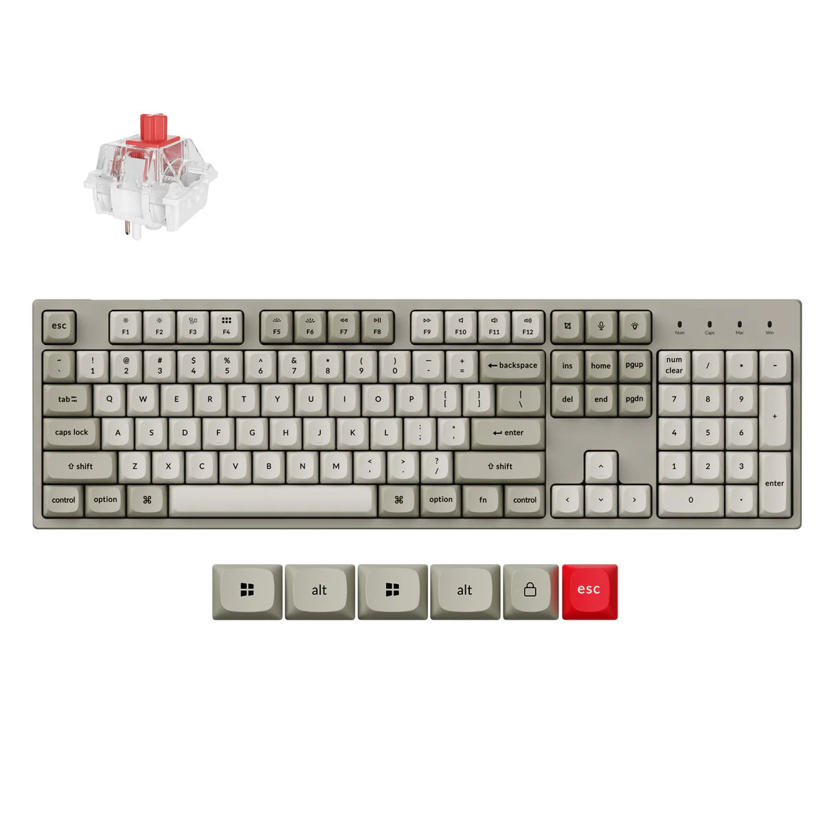 Keychron C2 Pro 8K - vezetékes mechanikus billentyűzet - ISO HU