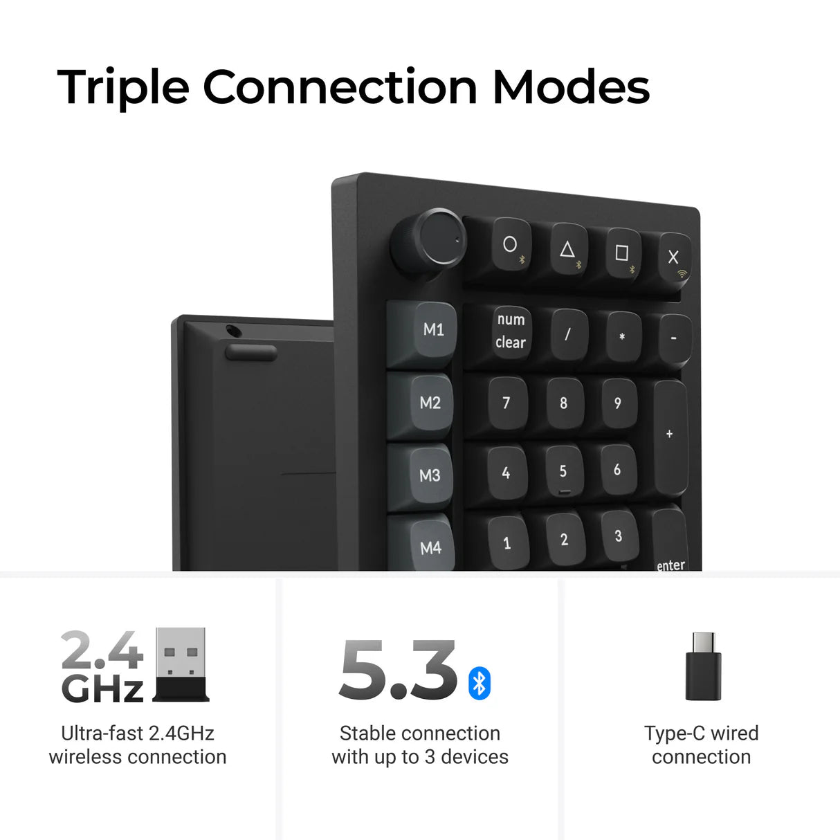 V0 Ultra 8K vezeték nélküli mechanikus numerikus billentyűzet