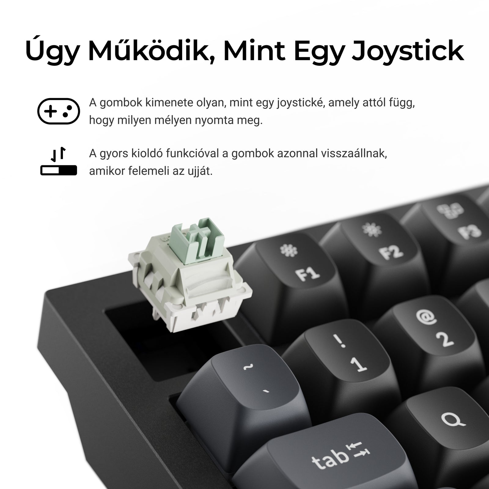 Keychron Q1 HE 8K - vezeték nélküli mechanikus billentyűzet - ISO HU