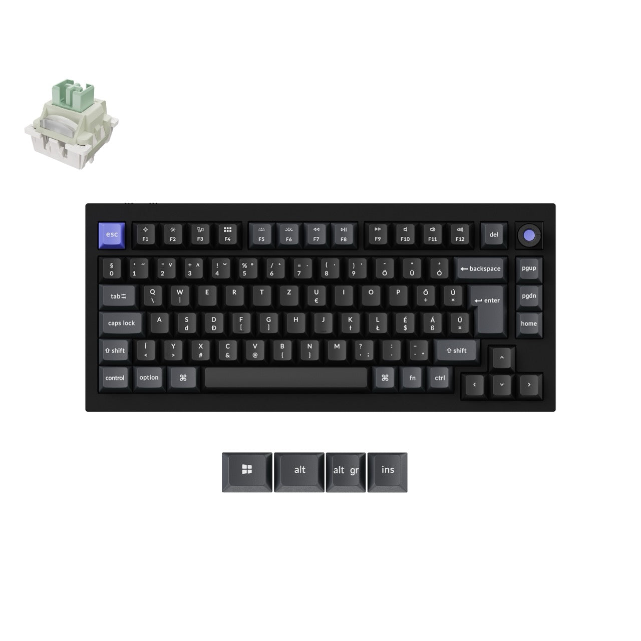 Keychron Q1 HE 8K - vezeték nélküli mechanikus billentyűzet - ISO HU