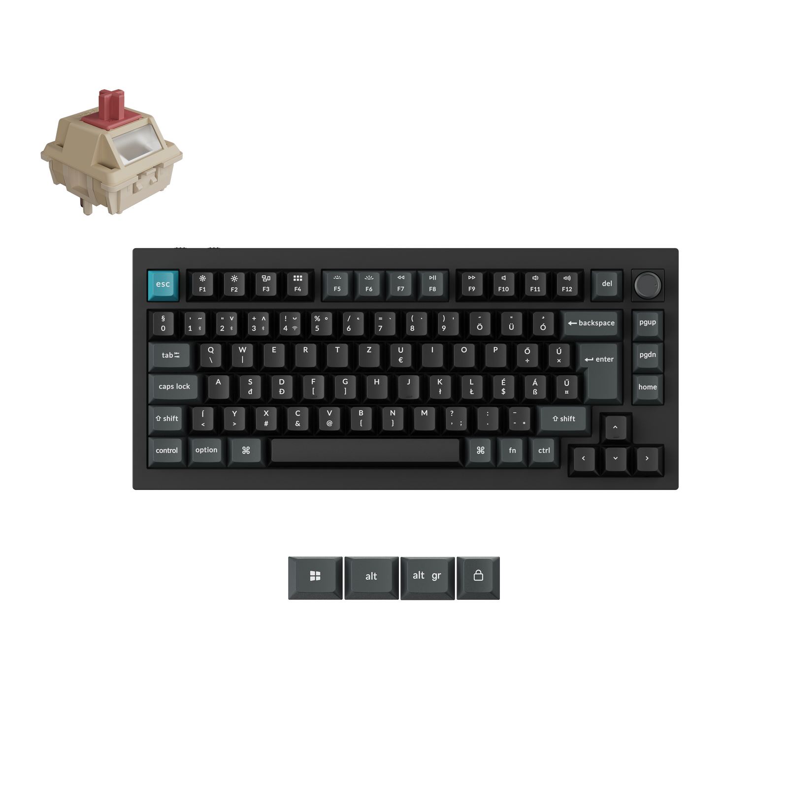 Keychron Q1 Ultra 8K - vezeték nélküli mechanikus billentyűzet - ISO HU