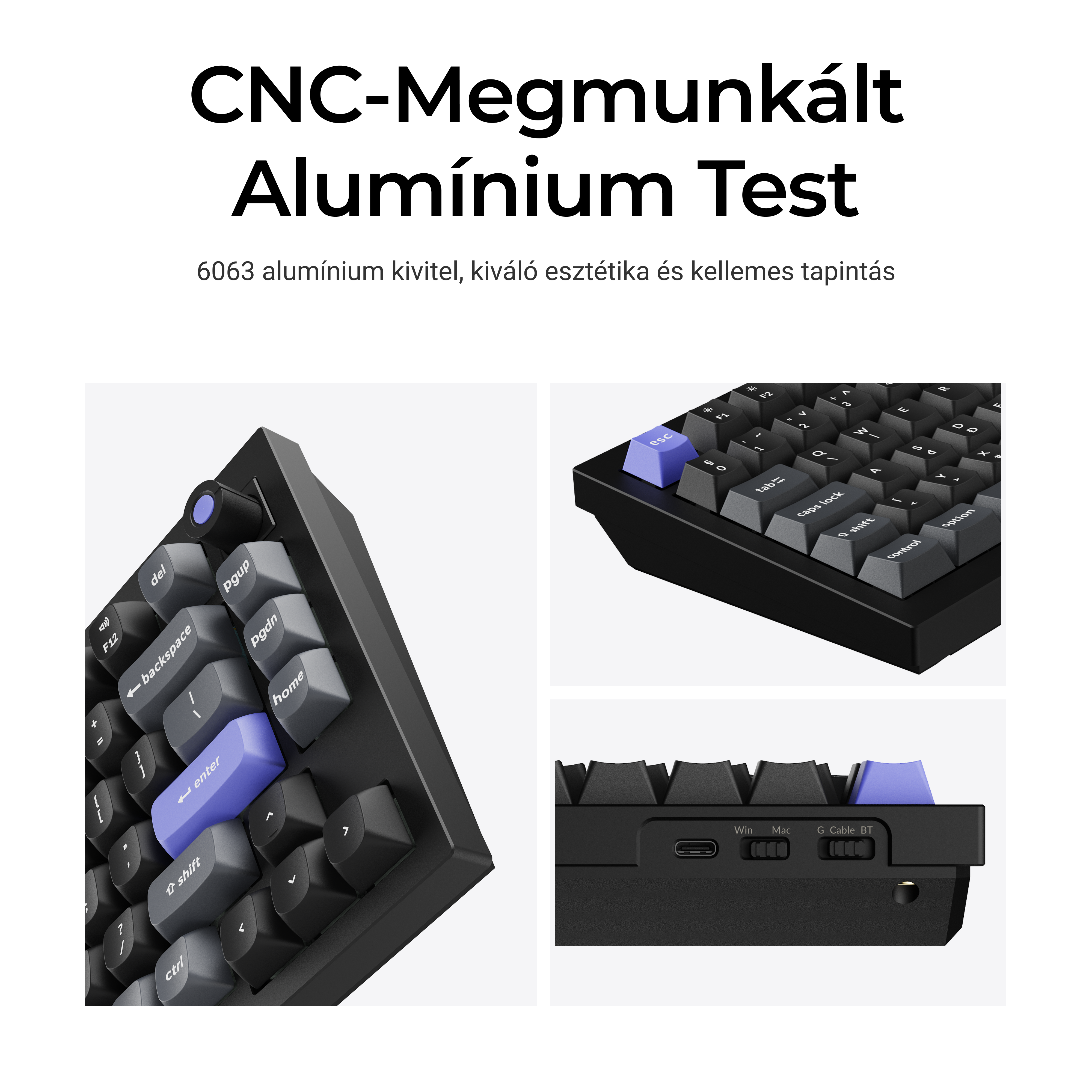 Keychron Q6 HE 8K - vezeték nélküli mechanikus billentyűzet - ISO HU