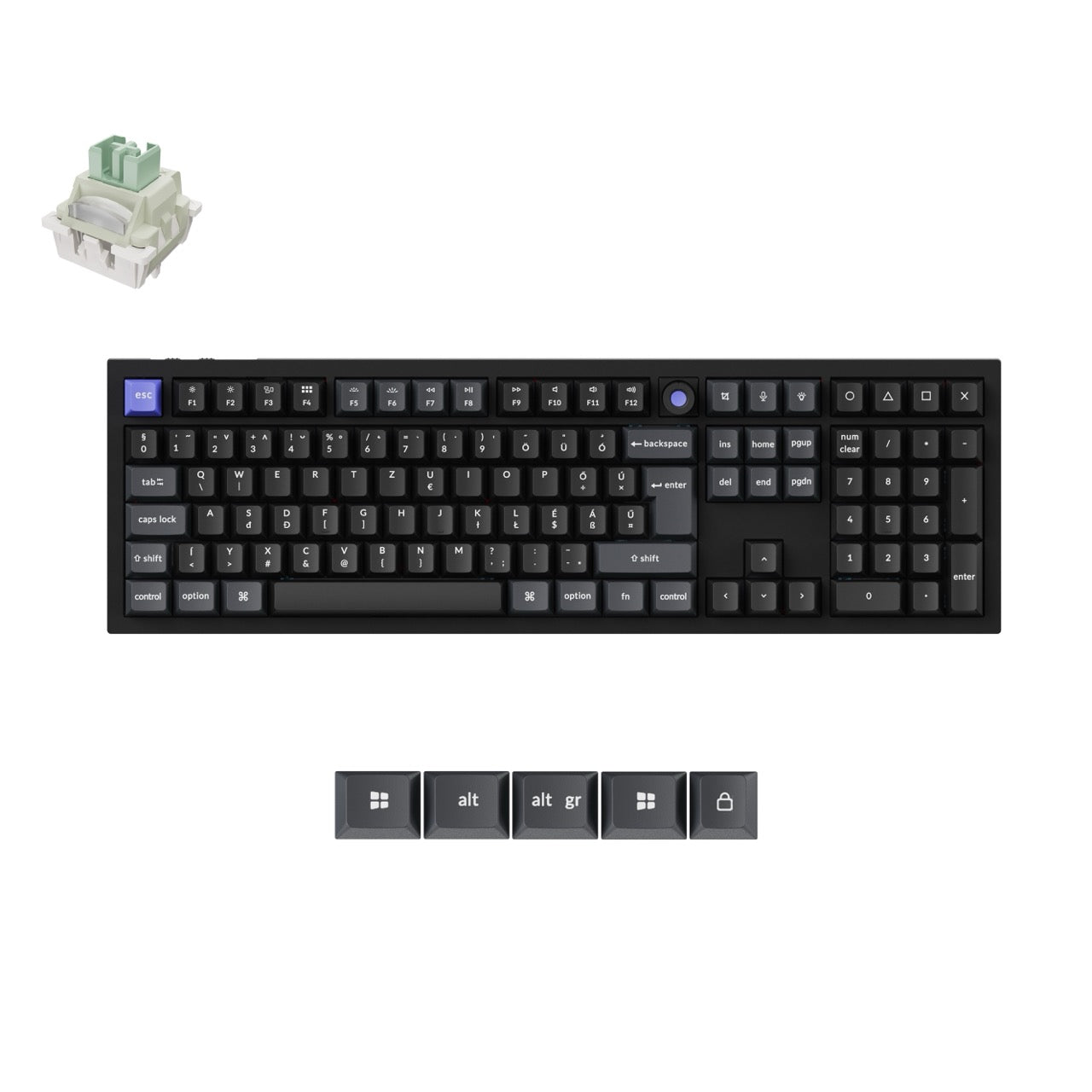 Keychron Q6 HE 8K - vezeték nélküli mechanikus billentyűzet - ISO HU