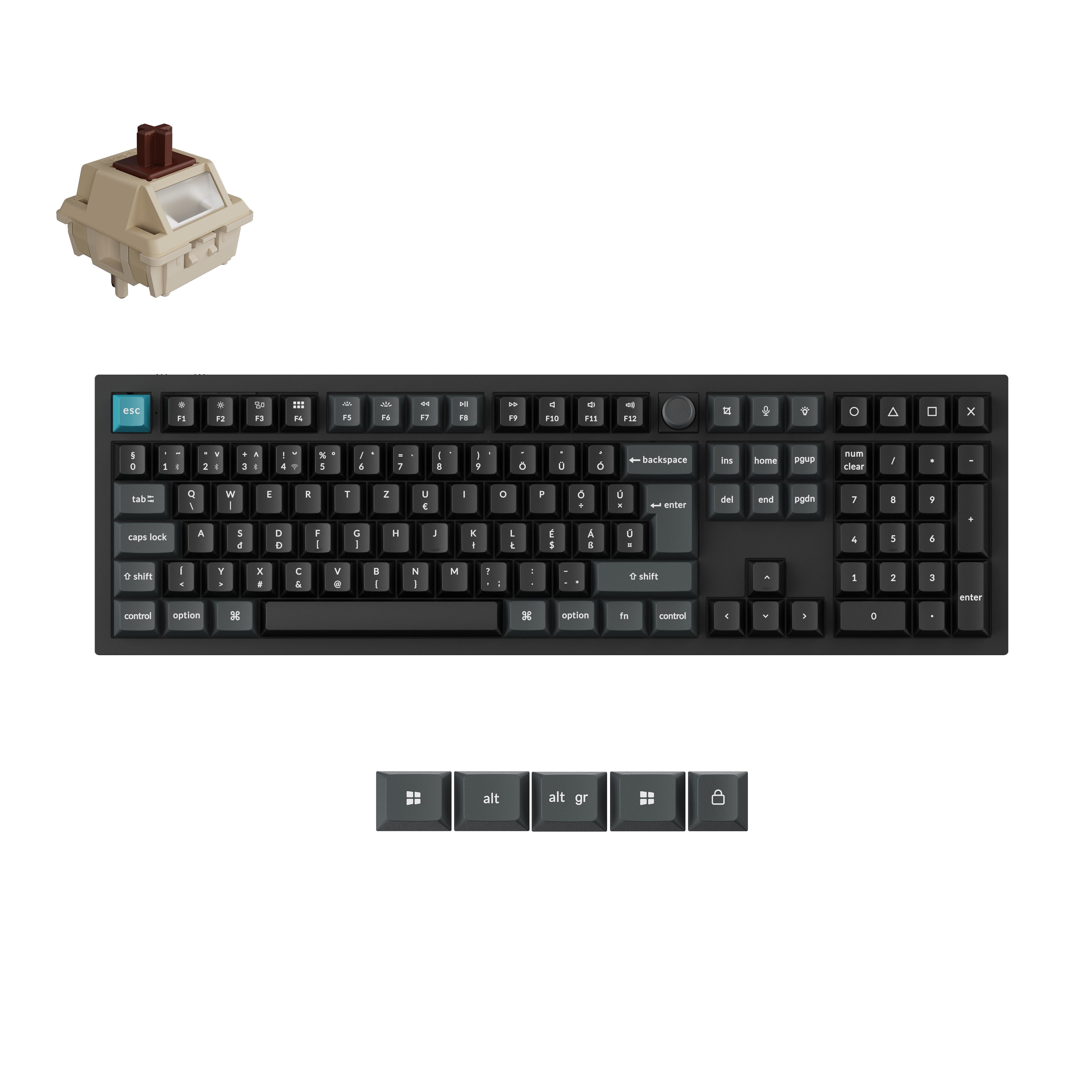 Keychron Q6 Ultra 8K - vezeték nélküli mechanikus billentyűzet - ISO HU