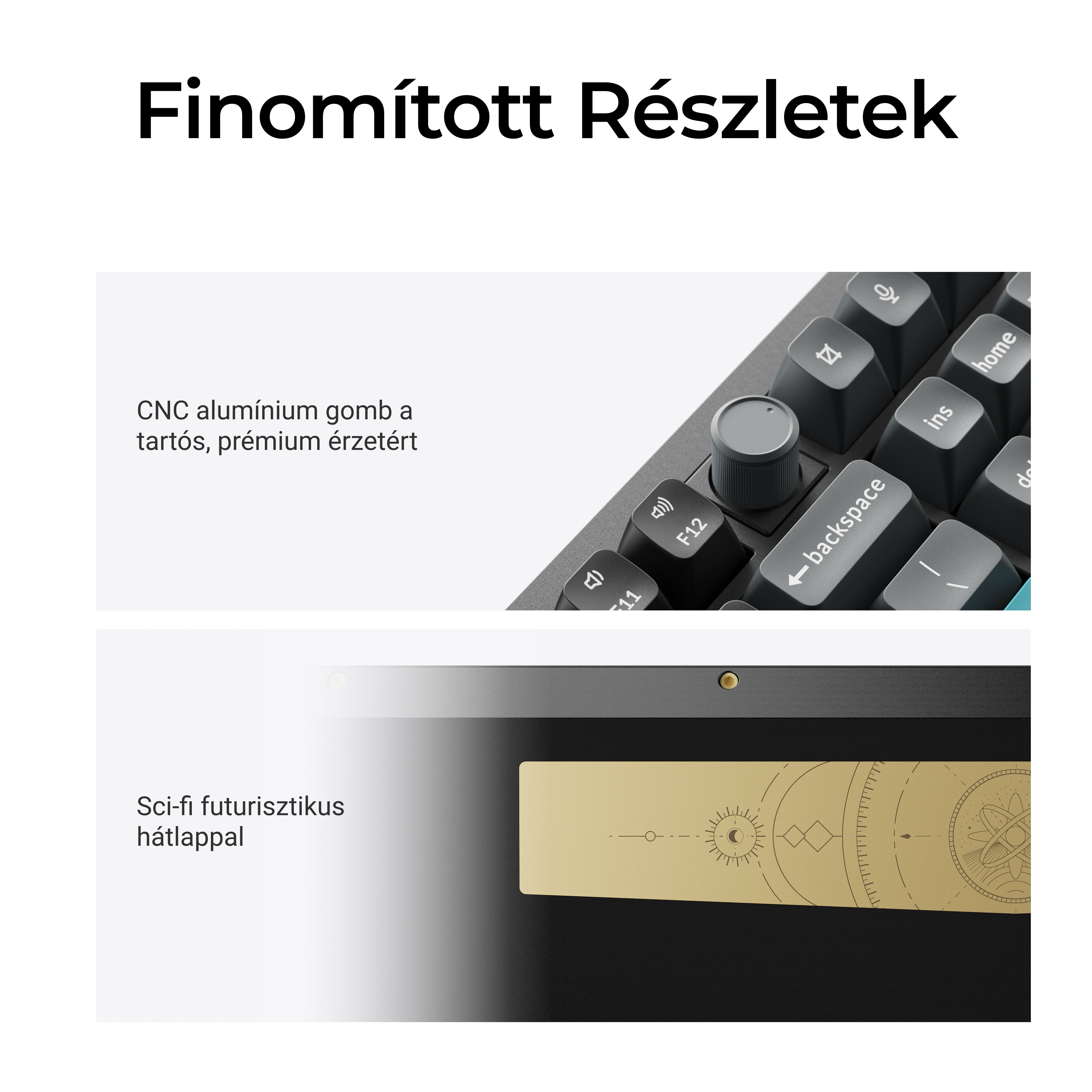 Keychron Q6 Ultra 8K - vezeték nélküli mechanikus billentyűzet - ISO HU