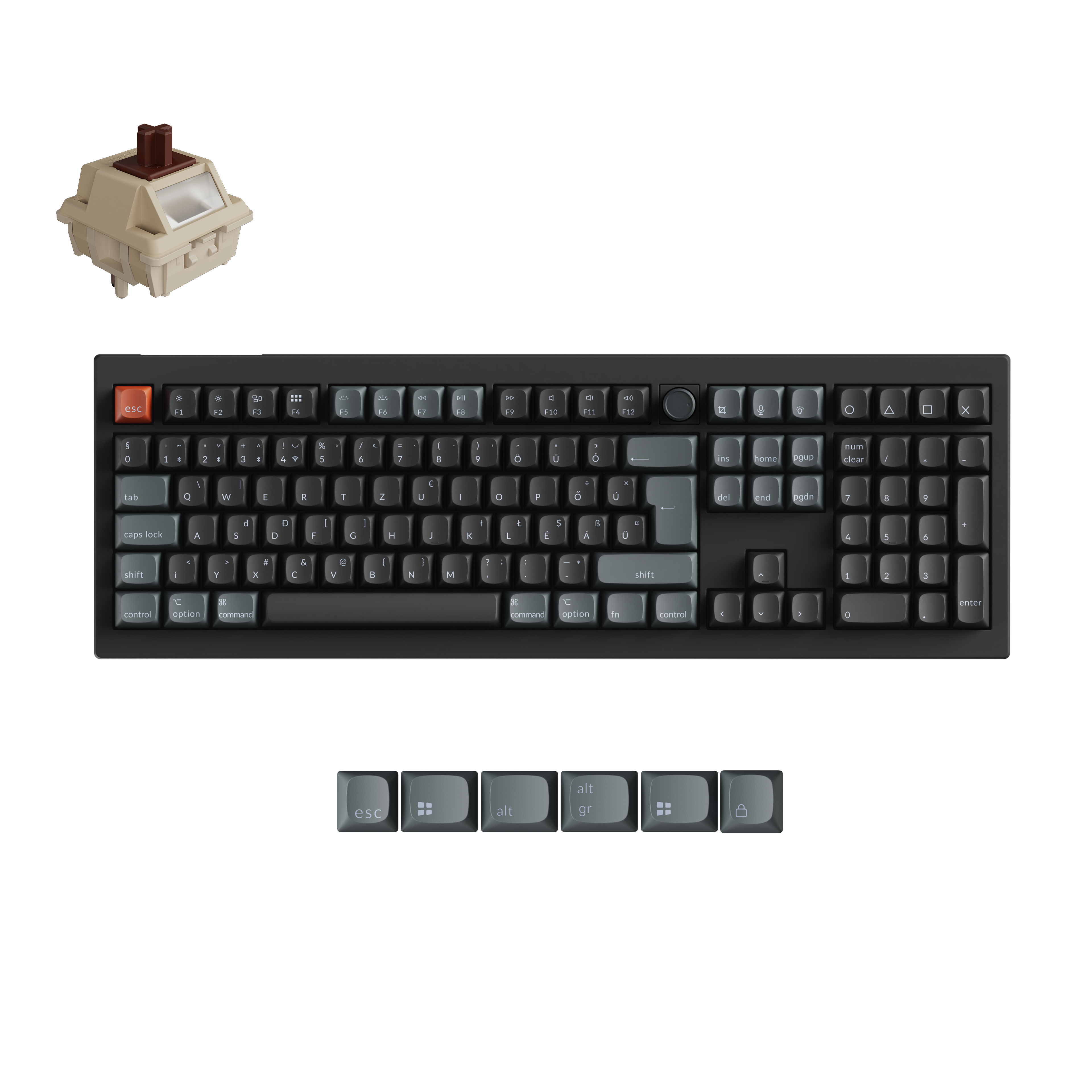 Keychron V6 Ultra 8K mechanikus billentyűzet - ISO-HU