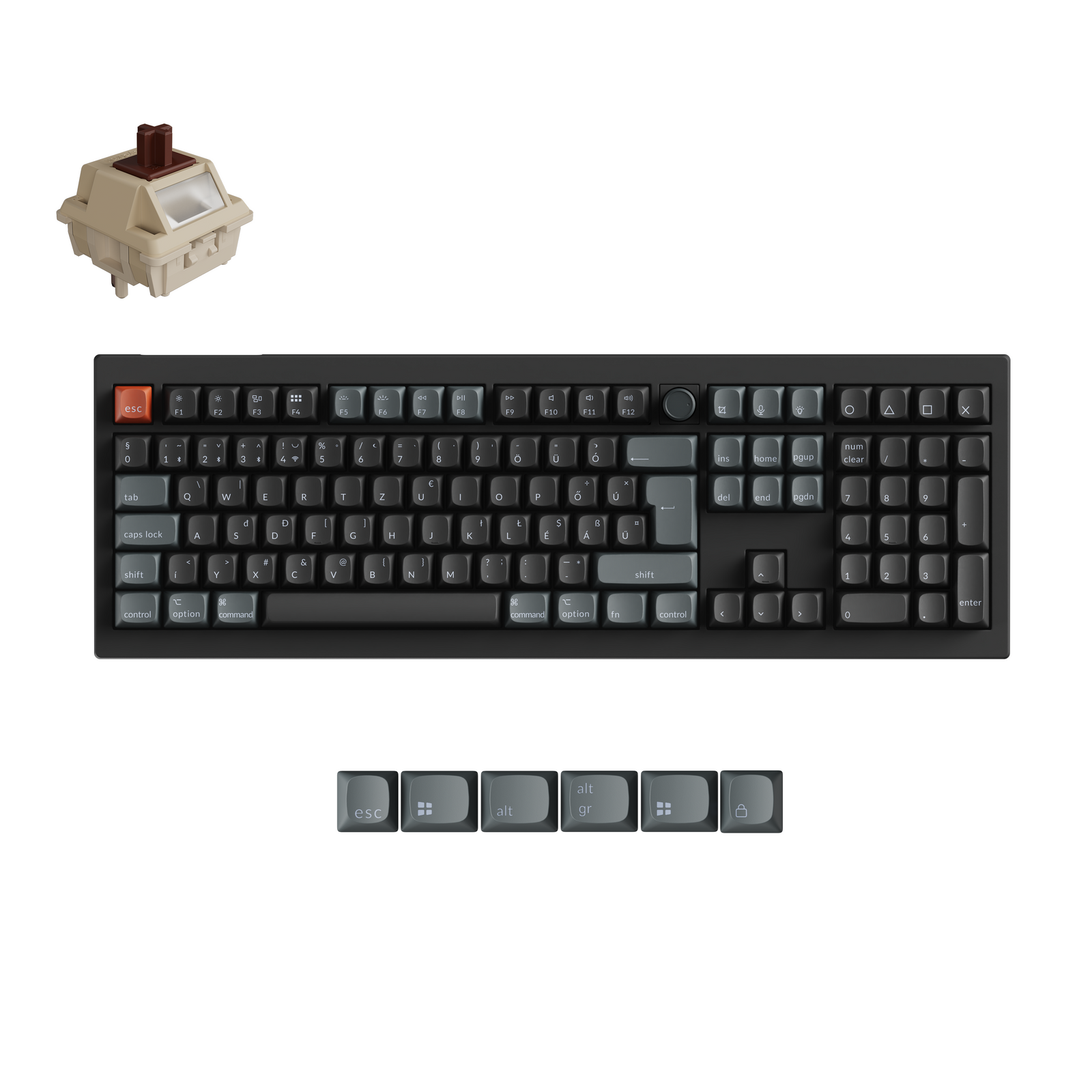 Keychron V6 Ultra 8K mechanikus billentyűzet - ISO-HU
