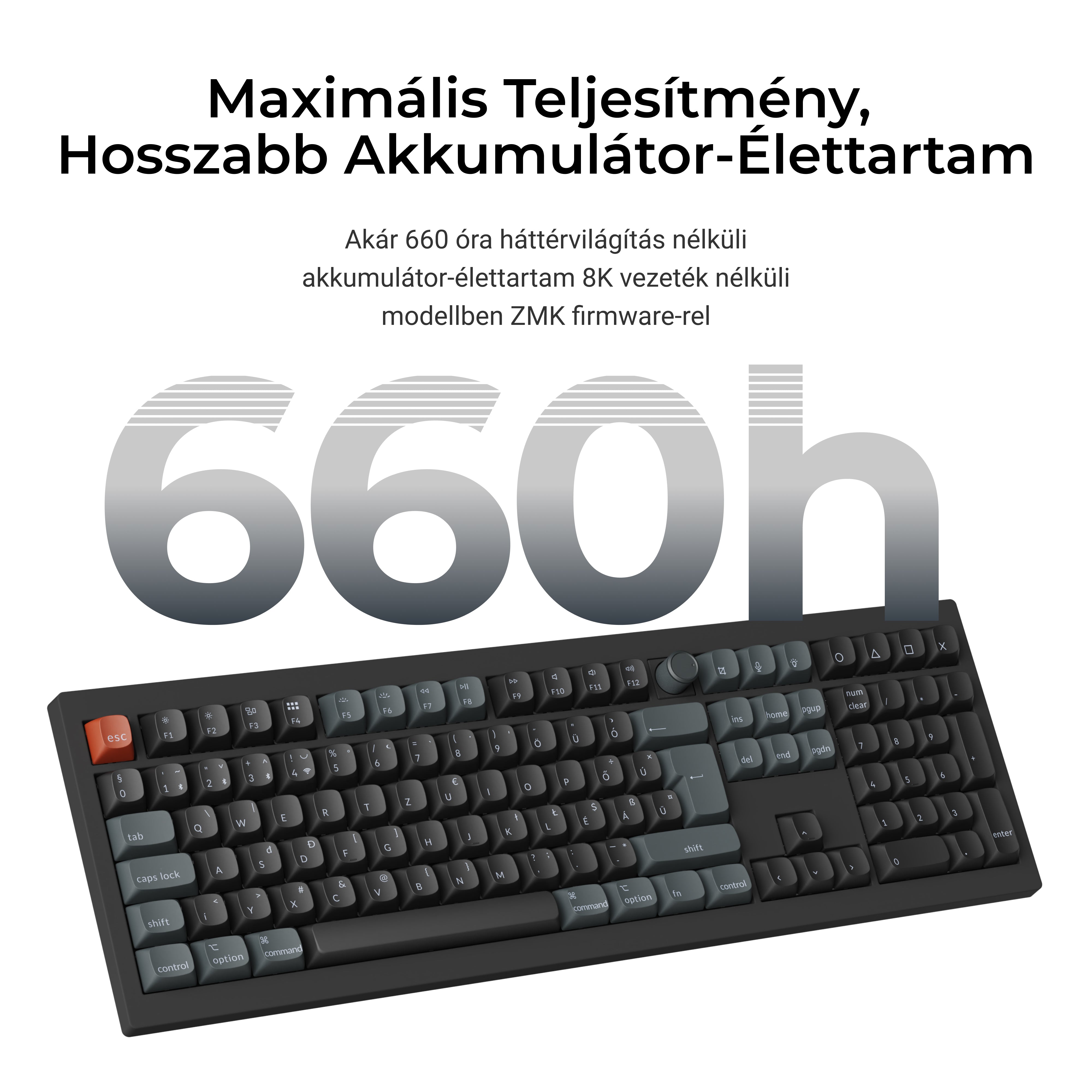 Keychron V6 Ultra 8K mechanikus billentyűzet - ISO-HU