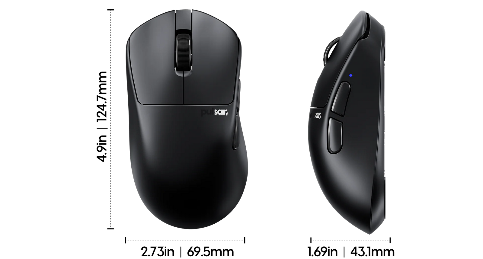 Pulsar X3 LHD Size2 optikai vezeték nélküli gaming egér