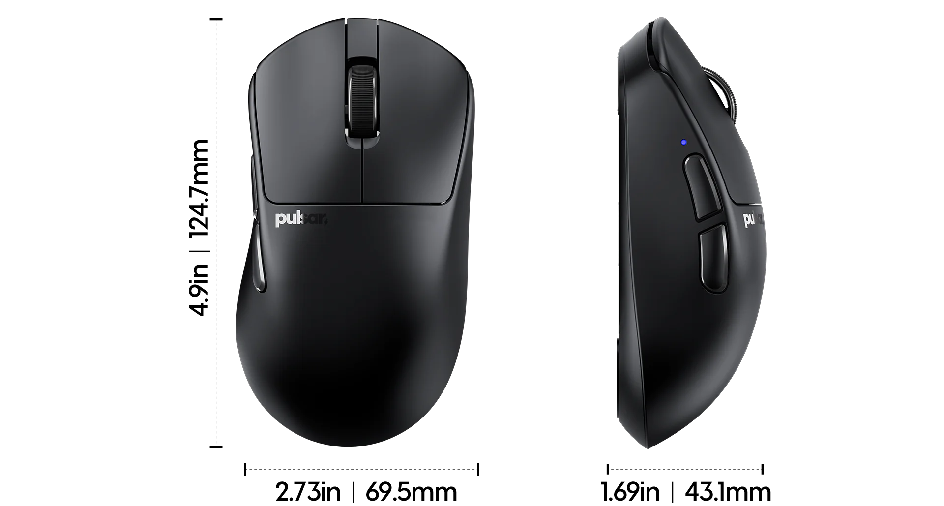 Pulsar X3 Size2 optikai vezeték nélküli gaming egér