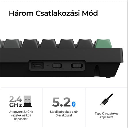 Keychron K10 Ultra 8K Bluetooth / vezeték nélküli magyar Apex Banana mechanikus billentyűzet fekete [ah:a57c98cb8d091a8ddfae2d37b7a67b6e53431dfdb93d472b930d487e7a08fb07] [ah-transfer:e96d12bc309148f0a6507ebe616dd528]