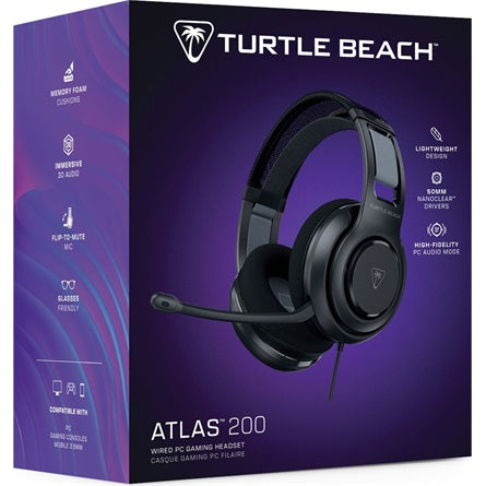 Turtle Beach Atlas 200 PC gaming fejhallgató headset fekete [ah:b35a95cda5bcd8c3e80513b51776fec78c41e75f3801e688cb42b7e4af2e8ffc] [ah-transfer:ef2b17e3e70b4838ab172d1ac5f1a955]