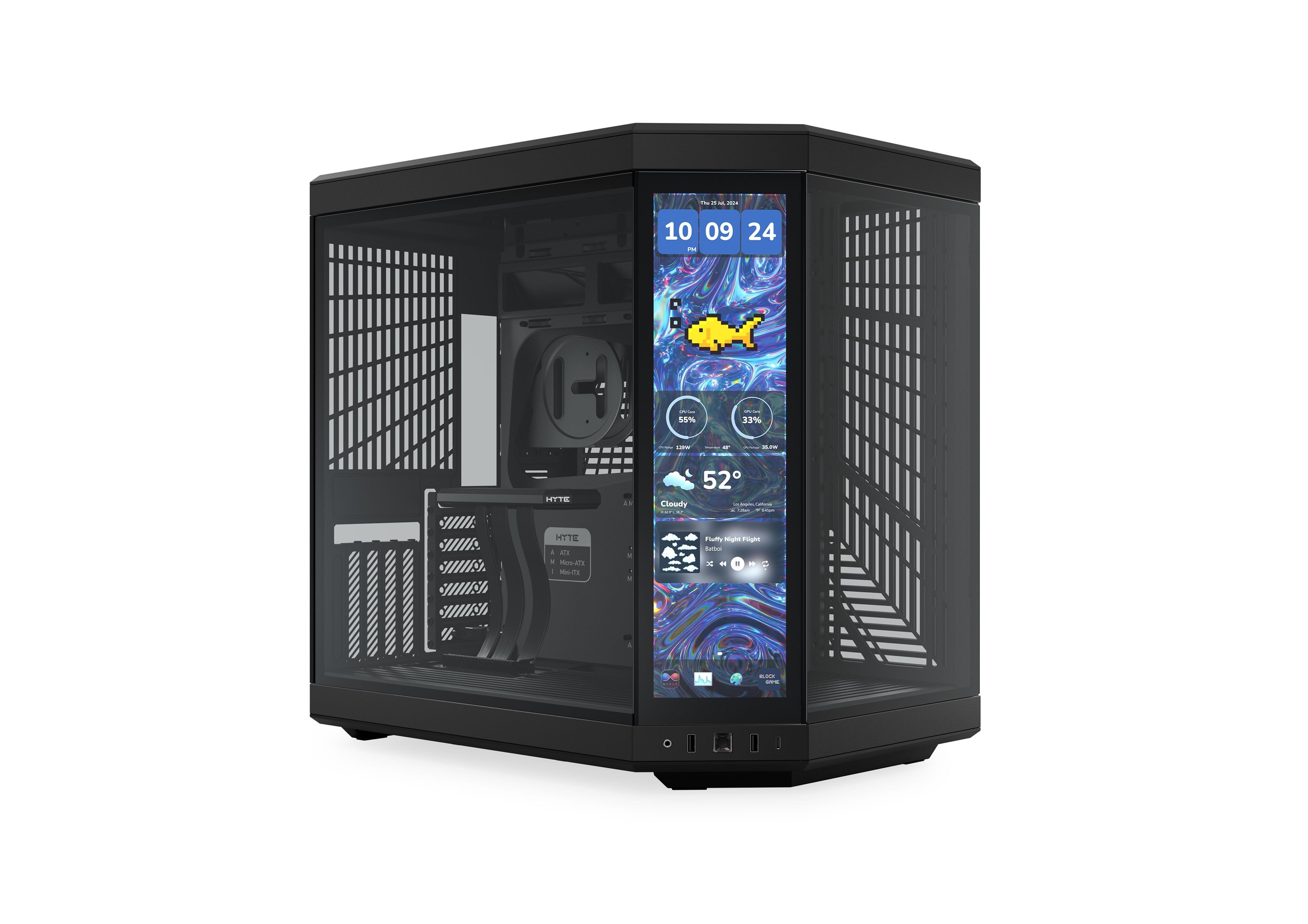 HYTE Y70 Touch Infinite táp nélküli ablakos Mid Tower számítógépház